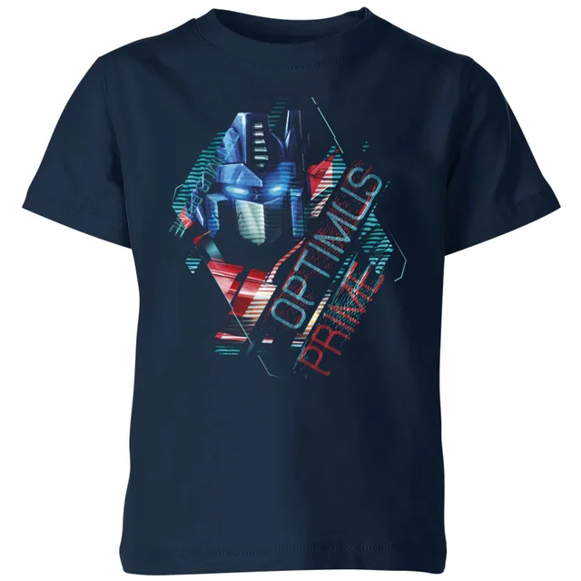 Transformers Optimus Prime Glitch Kids' T-Shirt - Blauw