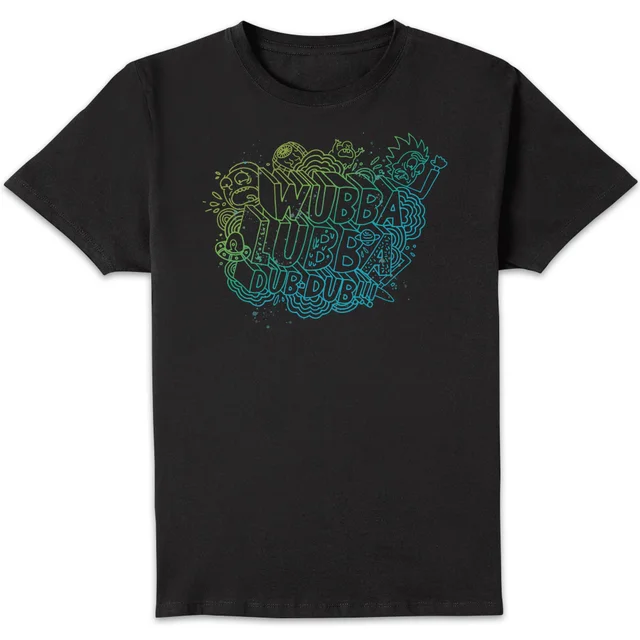 Rick and Morty Wubba Lubba Dub Dub T-shirt - Zwart
