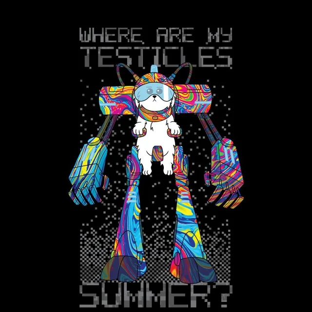 Rick and Morty Where Are My Testicles Summer T-shirt - Zwart