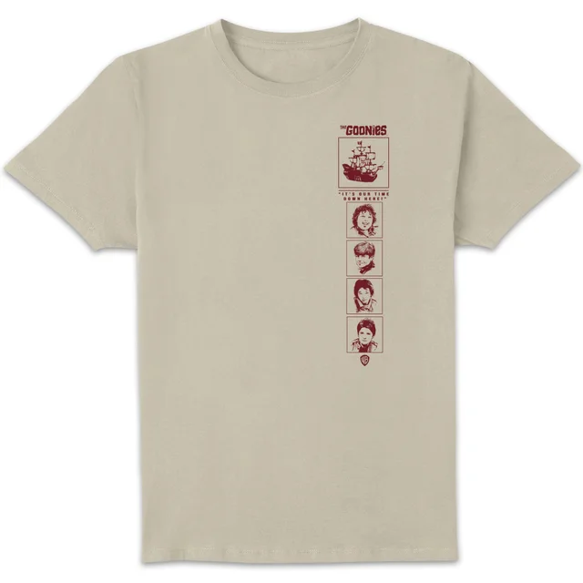 The Goonies Retro Cover Unisex T-Shirt - Wit Vintage Wash