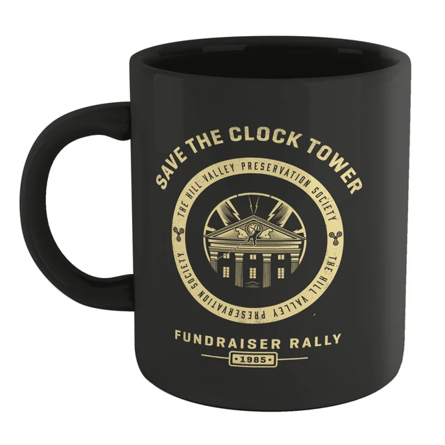 Back To The Future Clock Tower Mug - Black
