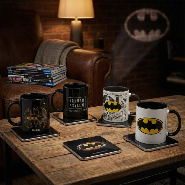 Batman 4x Mugs & Coasters Bundle