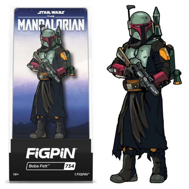 FiGPiN Star Wars The Mandalorian Boba Fett 3" Enamel Pin #734