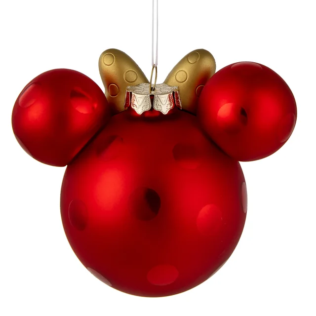 Hallmark Minnie Mouse Ears Icon Glass Ornament