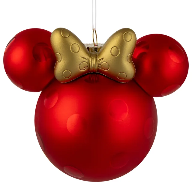 Hallmark Minnie Mouse Ears Icon Glass Ornament