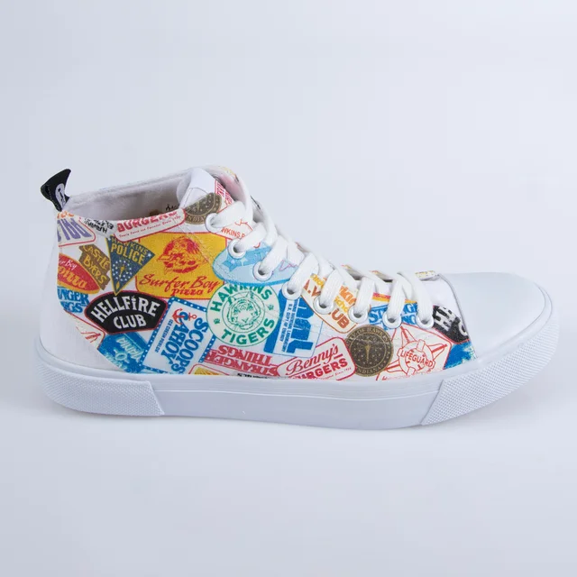 Akedo x Stranger Things Welcome to Hawkins High Top - White