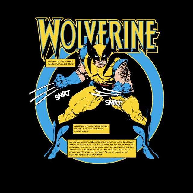Marvel Wolverine Bio Unisex T-Shirt - Black