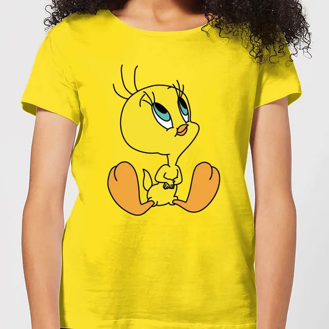 Looney Tunes Tweety Sitting Dames T-shirt - Geel
