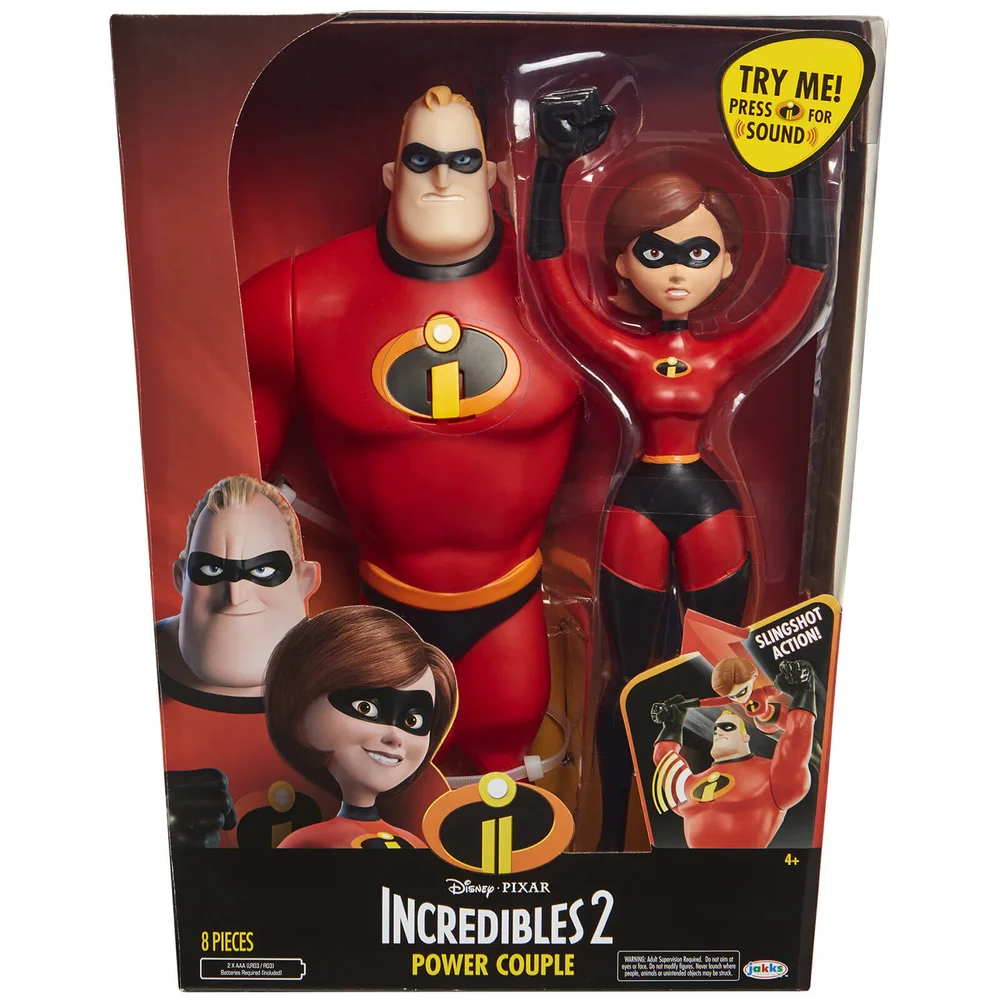 Jakks Pacific Disney Incredibles 2 12 Inch Mrs. and Mr. Incredible Figures Afbeelding 1