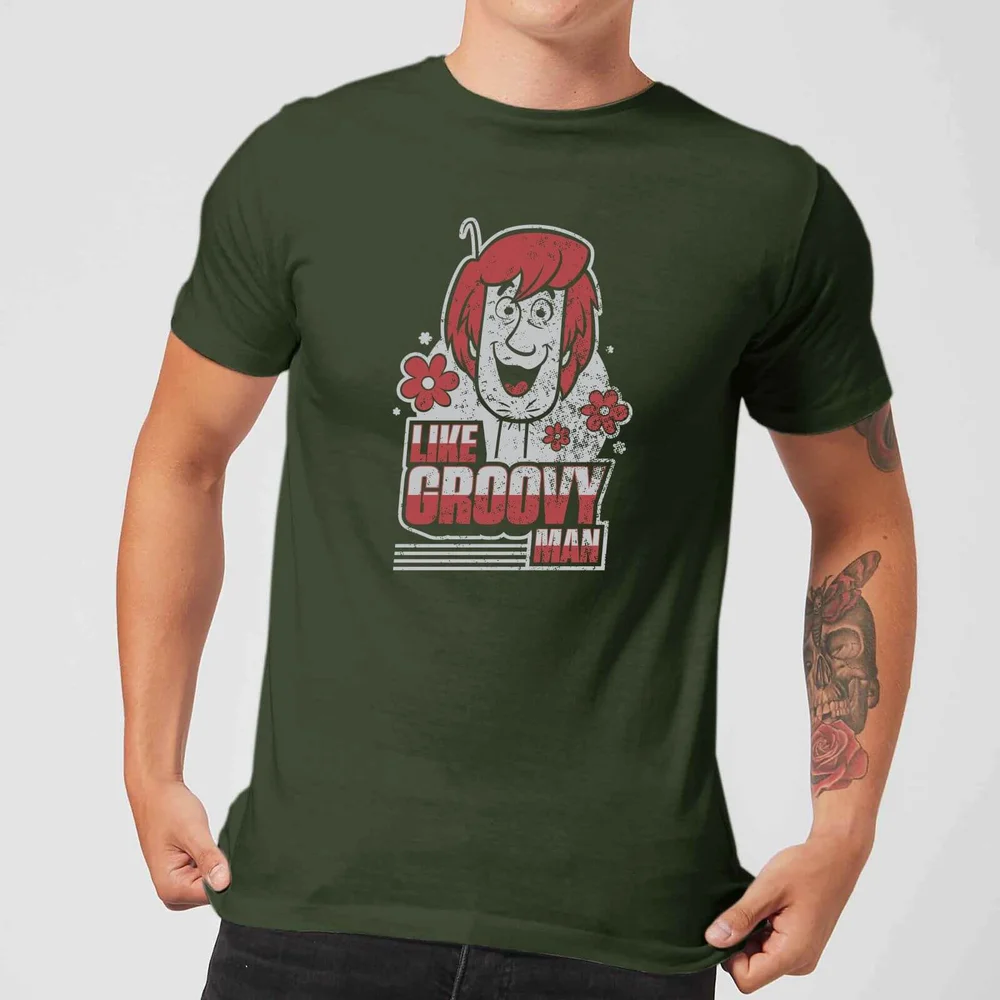 Scooby Doo Like, Groovy Man Men's T-Shirt - Forest Green - S Afbeelding 1