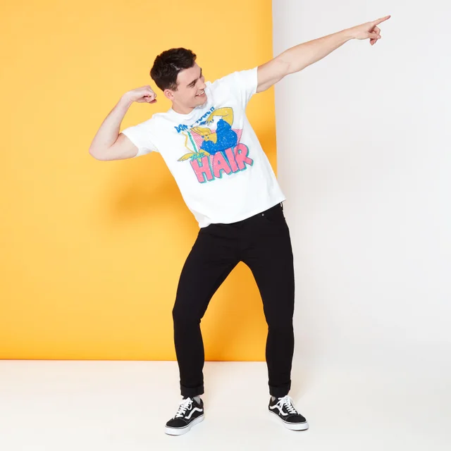 Cartoon Network Spin-Off Johnny Bravo Don't Touch the Hair t-shirt - Wit