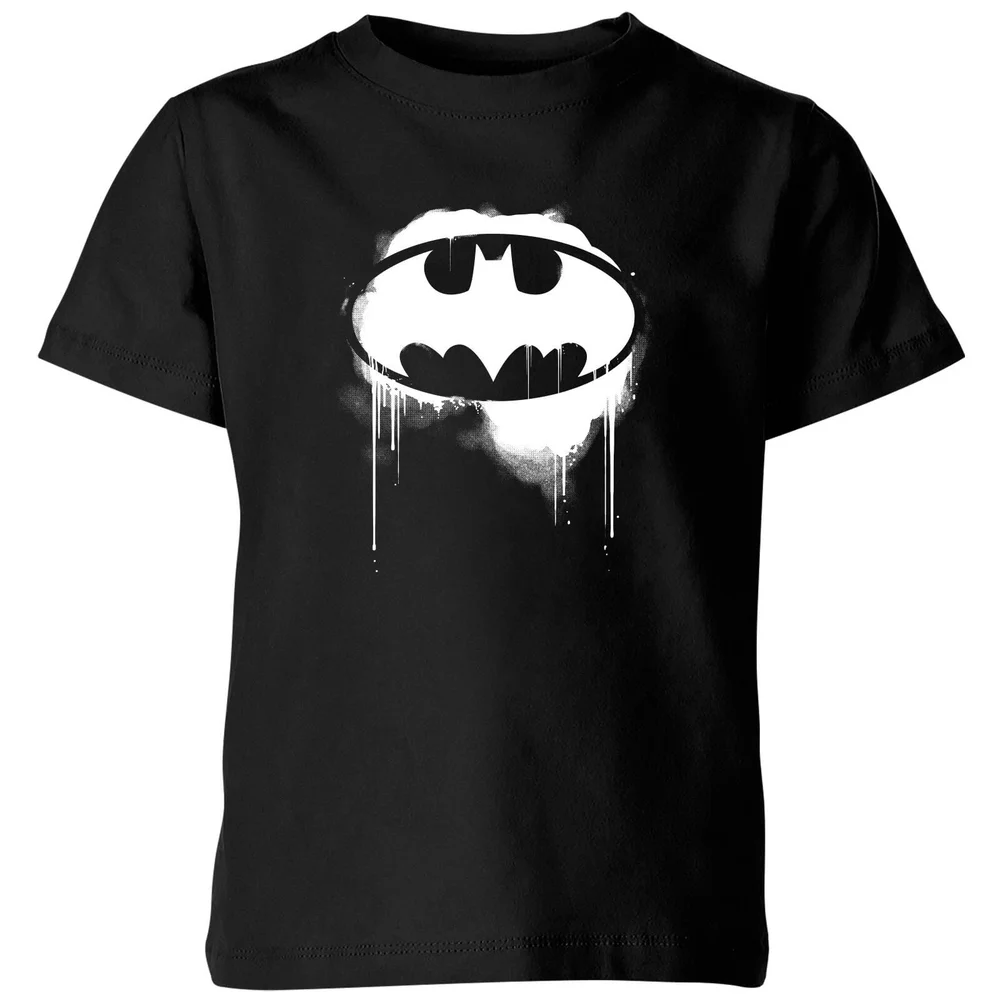 Justice League Graffiti Batman Kids' T-Shirt - Black - 98/104 (3-4 jaar) Afbeelding 1