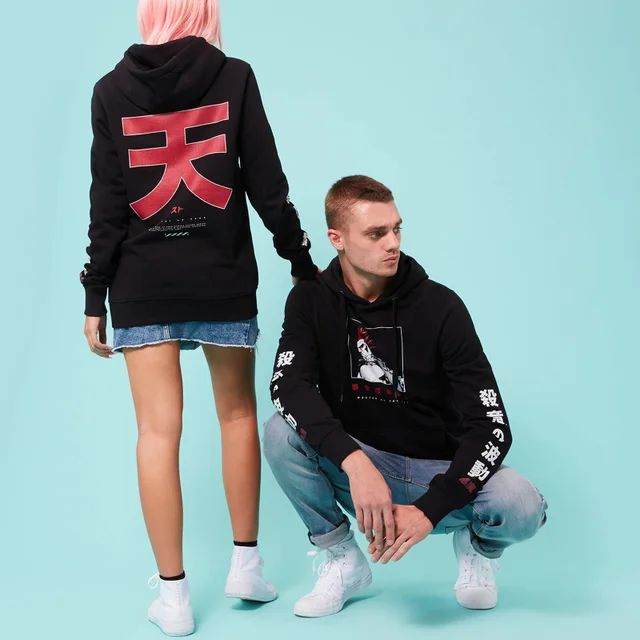 Street Fighter Arcade Akuma unisex hoodie - Zwart