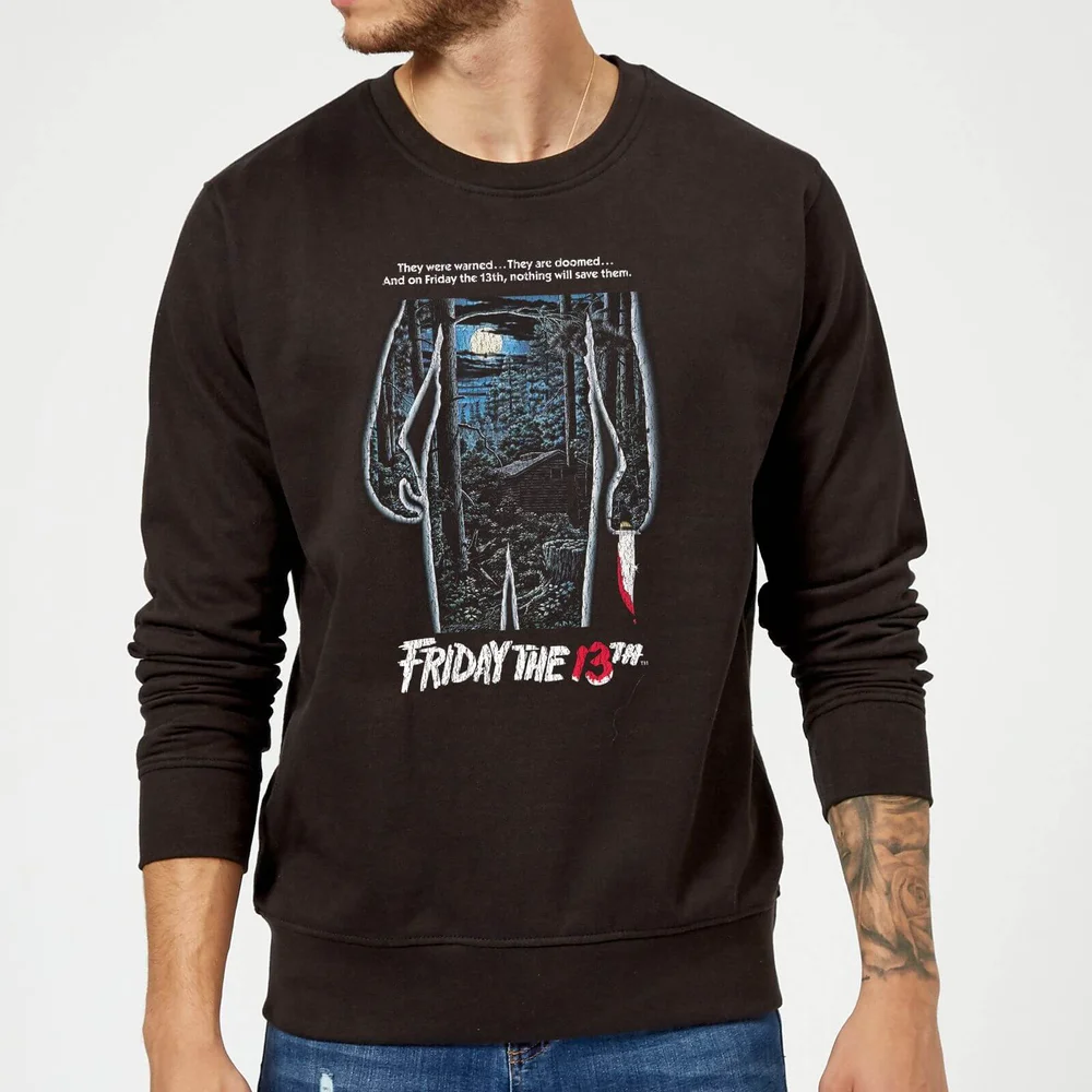 Friday the 13th Vintage Poster Sweatshirt - Black - S Afbeelding 1