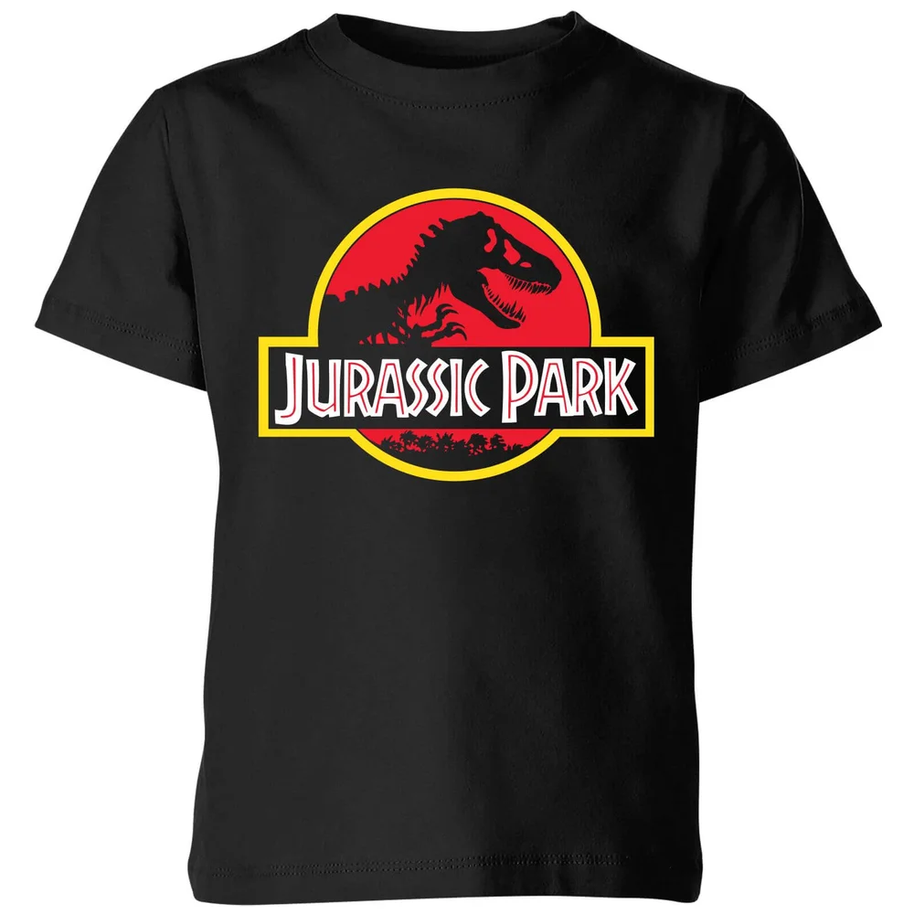 Classic Jurassic Park Logo Kids' T-Shirt - Black - 98/104 (3-4 jaar) Afbeelding 1