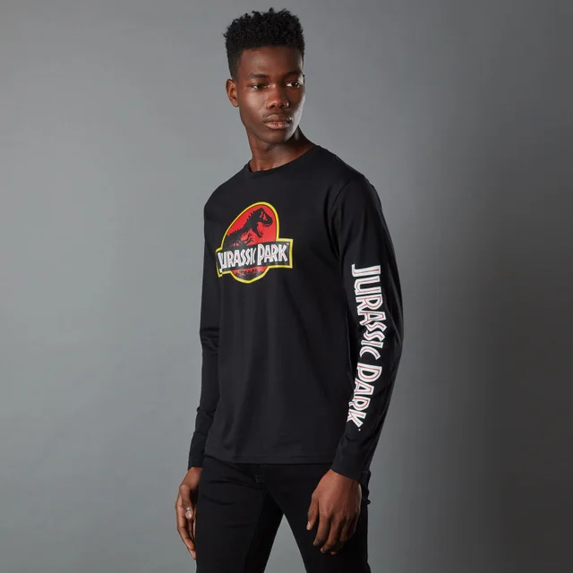 Jurassic Park Primal Classic Logo Unisex Long Sleeved T-Shirt - Zwart