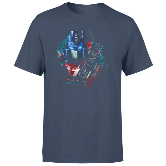 Transformers Optimus Prime Glitch Unisex T-Shirt - Blauw