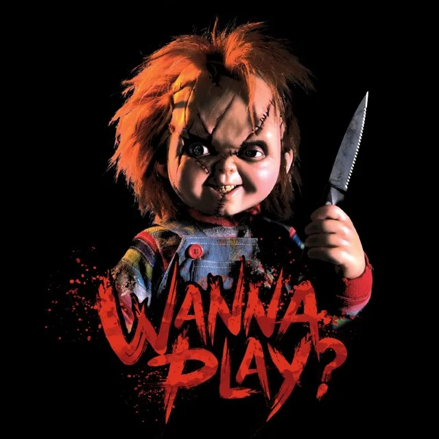 Chucky Wanna Play? T-shirt - Zwart