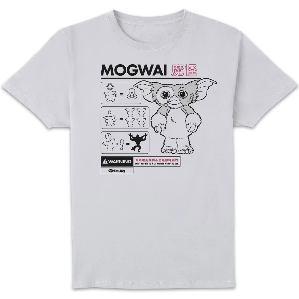 Gremlins Mogwai Instructional Men's T-Shirt - White - S Afbeelding 1