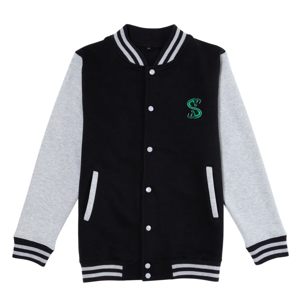 Riverdale South Side Serpent Men's Varsity Jacket - Black / Grey - S - Zwart Afbeelding 1