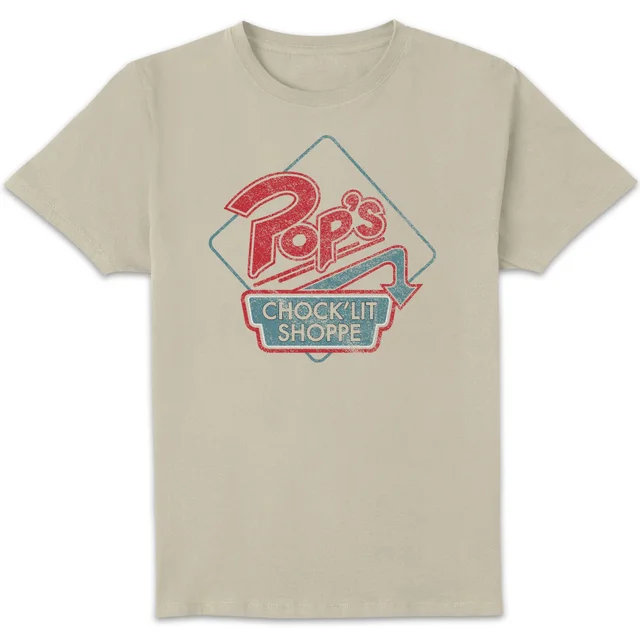 Riverdale Pop's Choclit Shop Unisex T-Shirt - Wit Vintage Wash