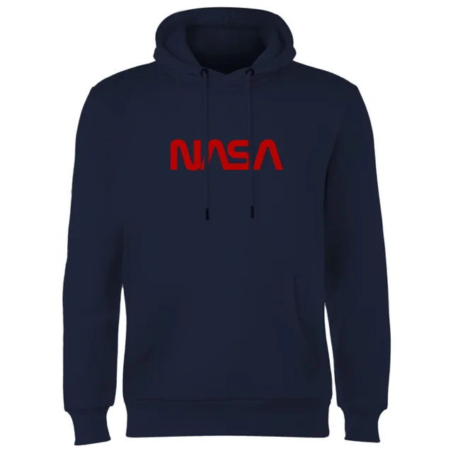 NASA Worm Logotype Hoodie - Navy