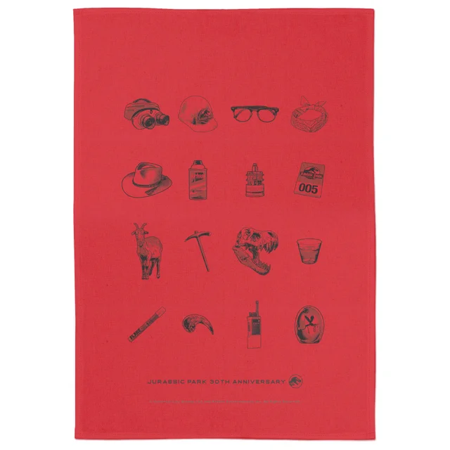 Jurassic Park 30th Anniversary Icons Tea Towel